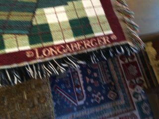 RARE Goodwin Weavers USA LONGABERGER Throw Blanket 3