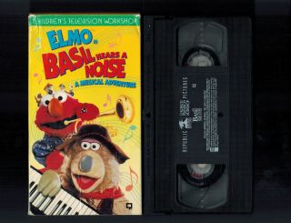 Elmo In Basil Hears A Noise (rare Sesame Street 1993 Vhs) Musical Adventure