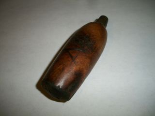 Unknown Antique Wood handle from Tool Very Old Unmarked with screw tip 2