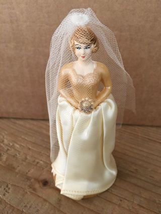 Vintage Bride Only Wedding Cake Topper Plastic With Satin And Lace Material