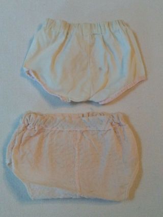 VTG 2 Flannel Diapers,  3 Cloth Panties & 1 Plastic Pants for Dolls,  Several Size 3