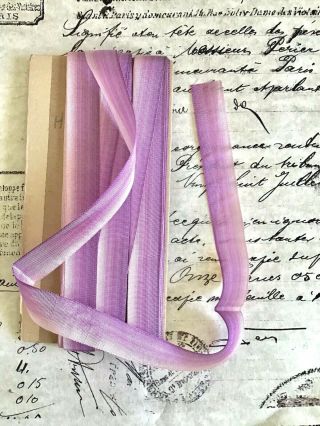 1 Yard Antique Vintage Magenta/pink Ombre French Rayon Ribbon Ribbonwork 5/8 "