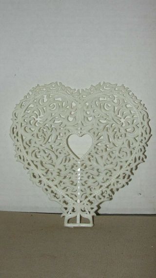 Vintage Wilton 7 " Plastic Heart Wedding Cake Topper