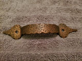 VINTAGE HAMMERED COPPER CABINET DOOR DRAWER PULLS HANDLES SHABBY CHIC RUSTIC 2
