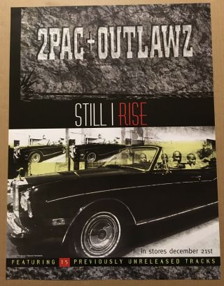 2pac 2 Pac & Outlawz Rare 1999 Promo Poster For Still Cd 18x24 Tupac Shakur
