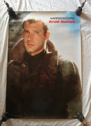 Rare Blade Runner Harrison Ford 1982 Vintage Movie Poster