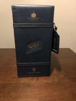 Johnnie Walker Blue Label Case Faux Leather Briefcase Rare For 750ml Bottle