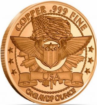 CORONA MOLECULE -.  999 One Ounce Copper Round 2