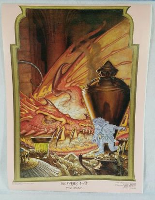 The Hobbit Lotr Double Sided Poster 17x23 Battle 5 Armies 1976 Rare