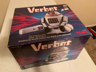 Vintage 1984 Tomy Verbot Robot Remote Controlled Rare