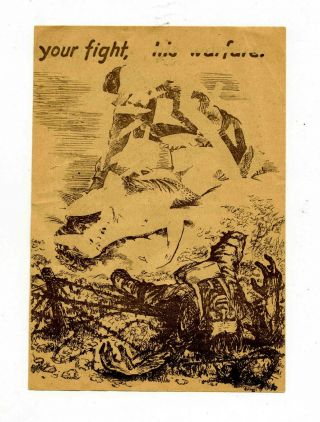 Very Rare Ww2 German Propaganda Leaflet " Your Fight / His Warfare "