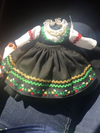 Madame Alexander 8” Doll Finland Dress,  Apron Cond