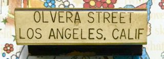 Vintage Olvera Street Los Angeles,  California Rare One Of A Kind Office Stamp