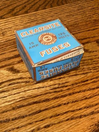 Antique Clearsite Fuses Box With Fuses