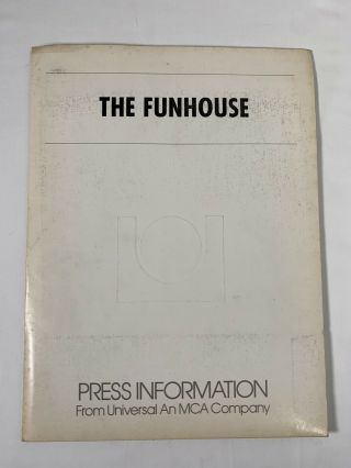 Vintage Rare Press Kit From The Funhouse Movie Release Entertainment Memorabilia