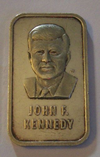 Rare 1 Oz.  Jfk John F.  Kennedy.  999 Silver Bar 1973
