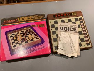 RARE Gambit Voice Chess Challenger Computer 6095 Fidelity International 1985 Vtg 2