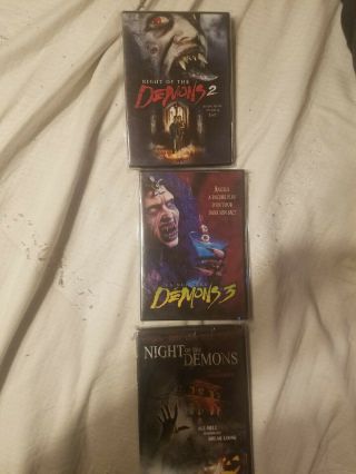 Night Of The Demons 2,  3,  And 4 The Reboot Rare Oop Htf Horror 80s Dvd Gore