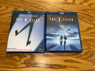 The X - Files Fight The Future / I Want To Believe 2 Pack Blu - Ray Set Rare Oop