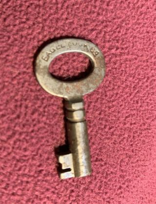 Eagle Lock Co.  Antique Skeleton Hollow Barrel Key Number 29.  1 1/2 "