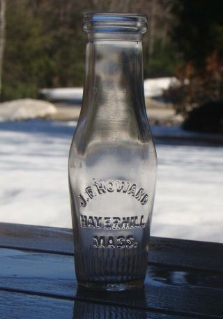 Antique J.  F.  Howard - Haverhill,  Mass.  Fancy Condiment Jar/bottle
