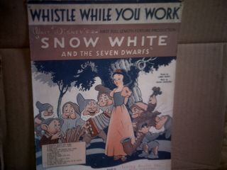 Allen Walt Disney Snow White 1937 Movie Sheet Music Plus 3 Little Pigs