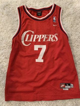 Lamar Odom 7 La Los Angeles Clippers Nike Vintage Jersey Youth L,  2 Sewn Rare