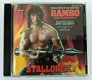 Rambo First Blood Part Ii Soundtrack Cd 1985 Rare Early Press Jerry Goldsmith