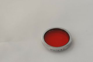 Rare Walz Red Filter Screw - In For Leica Rangefinder 50mm F/3.  5 Elmar Lens