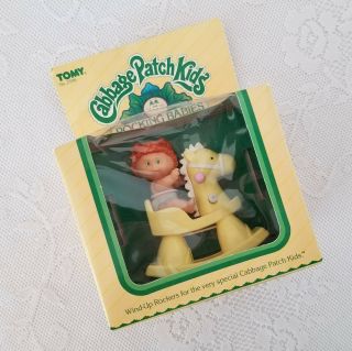 Vintage Tomy Cabbage Patch Kids Doll Wind Up Rocking Babies Rocking Horse