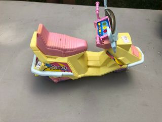 Barbie Yellow Action Scooter Mattel Vintage Motorcycle