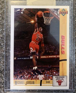 1991 - 92 Upper Deck 1 Michael Jordan Rare Slam Dunk Promo Card Mb539