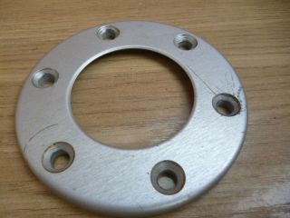 Momo Steering Wheel Silver Center Horn Metal Ring Rare