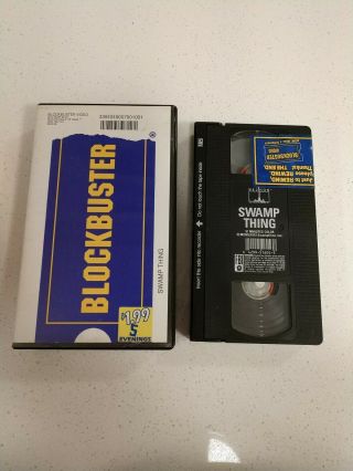 Blockbuster Video Vhs Clamshell " Swamp Thing " 1981 Wes Craven Horror Rare