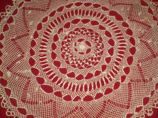Antique&vintage Cotton Armenian Handmade Needle Lace Doily Code:a122