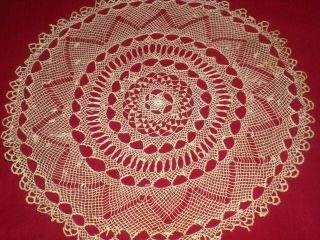Antique&Vintage Cotton Armenian Handmade Needle Lace Doily Code:a122 2