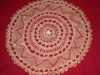 Antique&Vintage Cotton Armenian Handmade Needle Lace Doily Code:a122 3