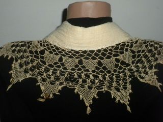 Antique Handmade Cotton Needle Lace Collar