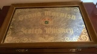 Rare Vintage Grand Macnish Scotch Whiskey Advertising Collectors Mirror Bar Sign