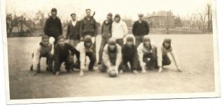 Antique Photo,  Black And White,  Football Team,  Leather Helmets,  Perhaps Denver Co