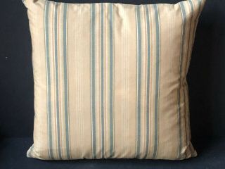 Ralph Lauren Decorative Squires Path Bed Pillow Sham Rare Green Tan Stripes