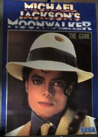 Michael Jackson Sega Official Promo Poster Moonwalker Rare
