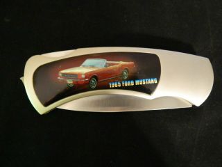 Vintage Rare 9 3/4 Inch Long 1965 Mustang Promotional Jack Knife W Blade 7 1/4 "