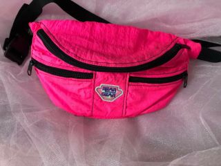 Ski Tote Rear Gear Vintage Retro Fanny Pack Neon Pink Pockets Rare Saved By Bell