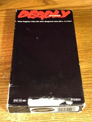 Deadly Weapon Vhs Vcr Video Tape Movie Rodney Eastman Kim Walker Very Rare
