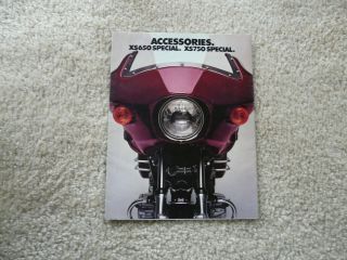 Yamaha Xs - 650 Special.  Xs750 Special.  Accessories Brochure Vintage