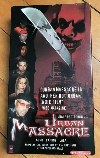 Urban Massacre Vhs Rare Horror Sov Gore Cult Praetorian Filmworks Ground - Zero