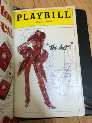 Signed Liza Minnelli Playbill For The Act Broadway Rare Doomed Production