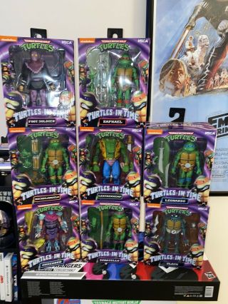 Neca Tmnt Turtles In Time Wave 1 And Wave 2 - Set Of 8 - Ready To Ship