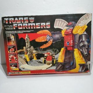 1985 G1 Transformers Omega Supreme Autobot Defense Base Box & Styrofoam